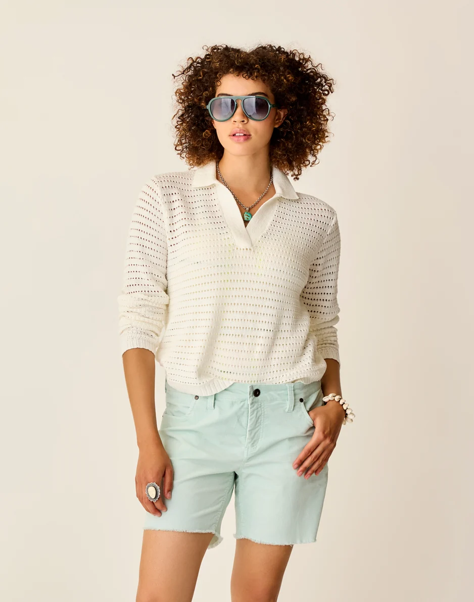 Morgan Polo Sweater: Cloud - Image 3