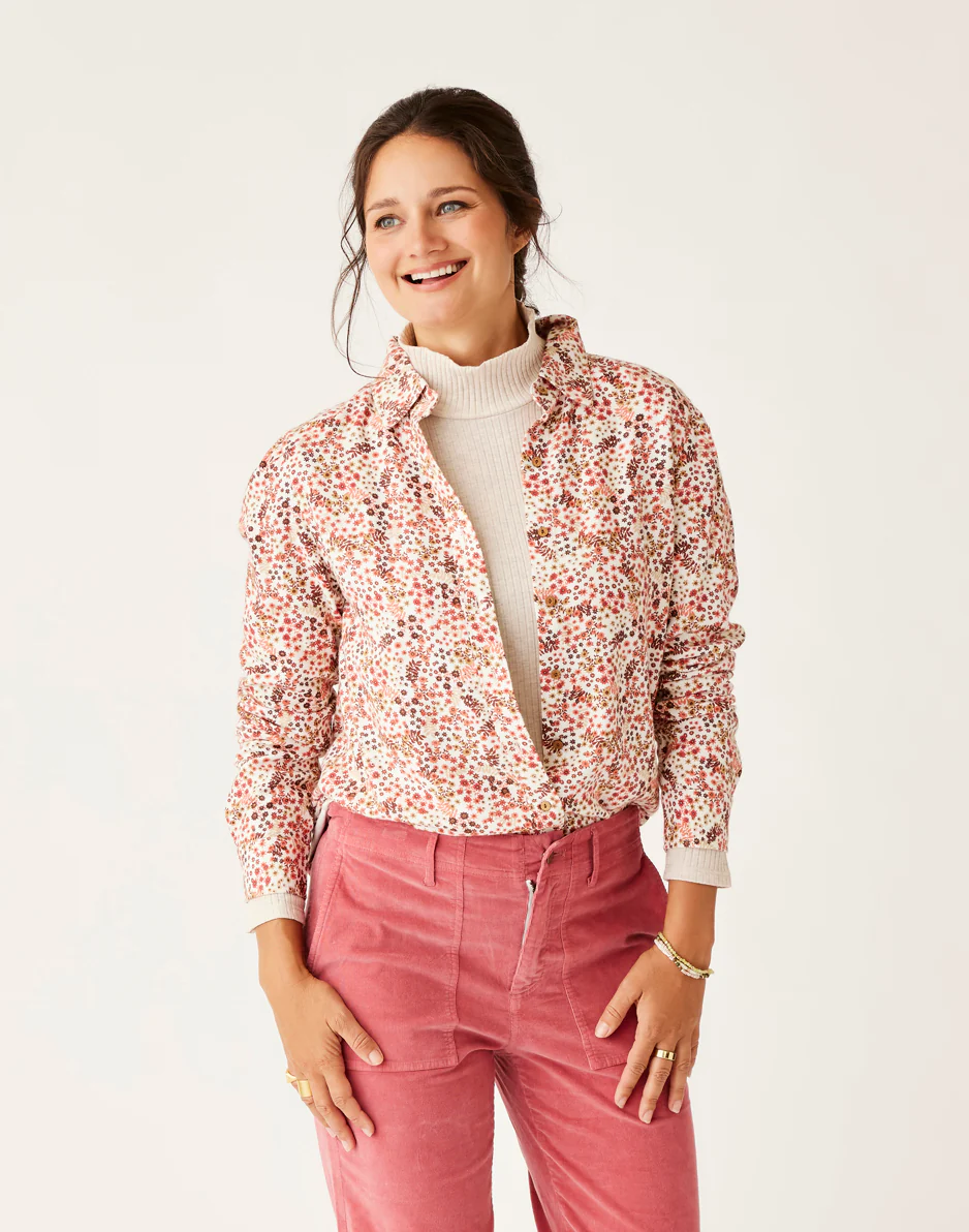 Nadia Twill Shirt: Cloud Ditsy - FINAL SALE