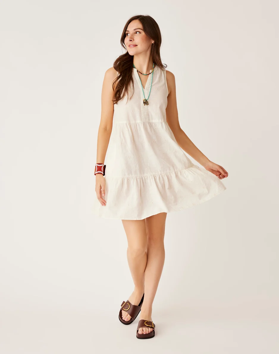 Nellie Eyelet Dress: Birch - FINAL SALE - Image 2