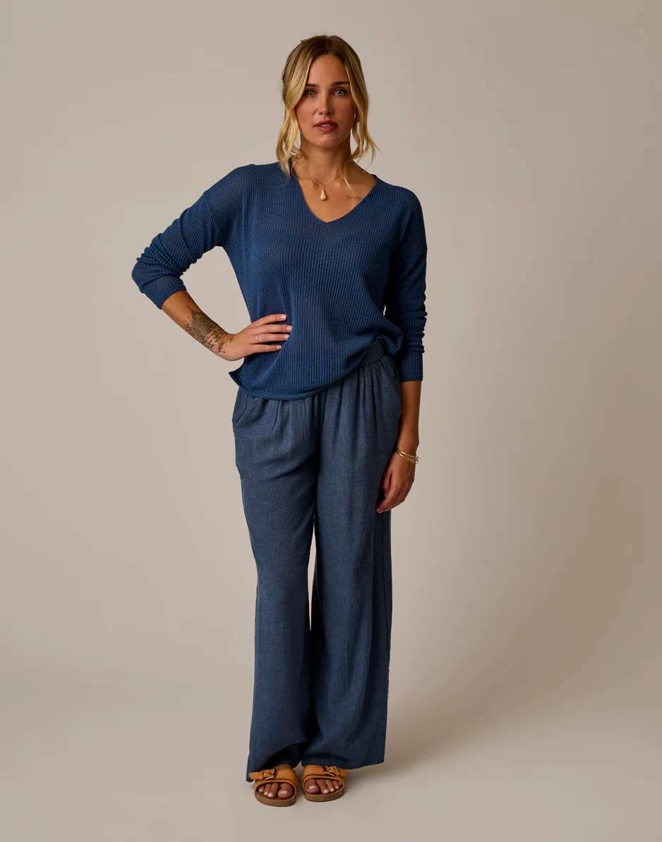 Nico Linen Pant: Captain Chambray - Image 2