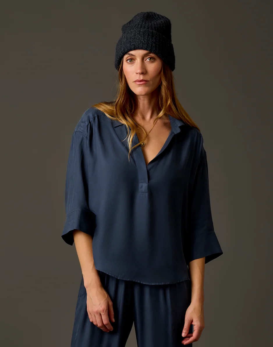 Nova Kindsilk Top: Washed Charcoal - Image 3
