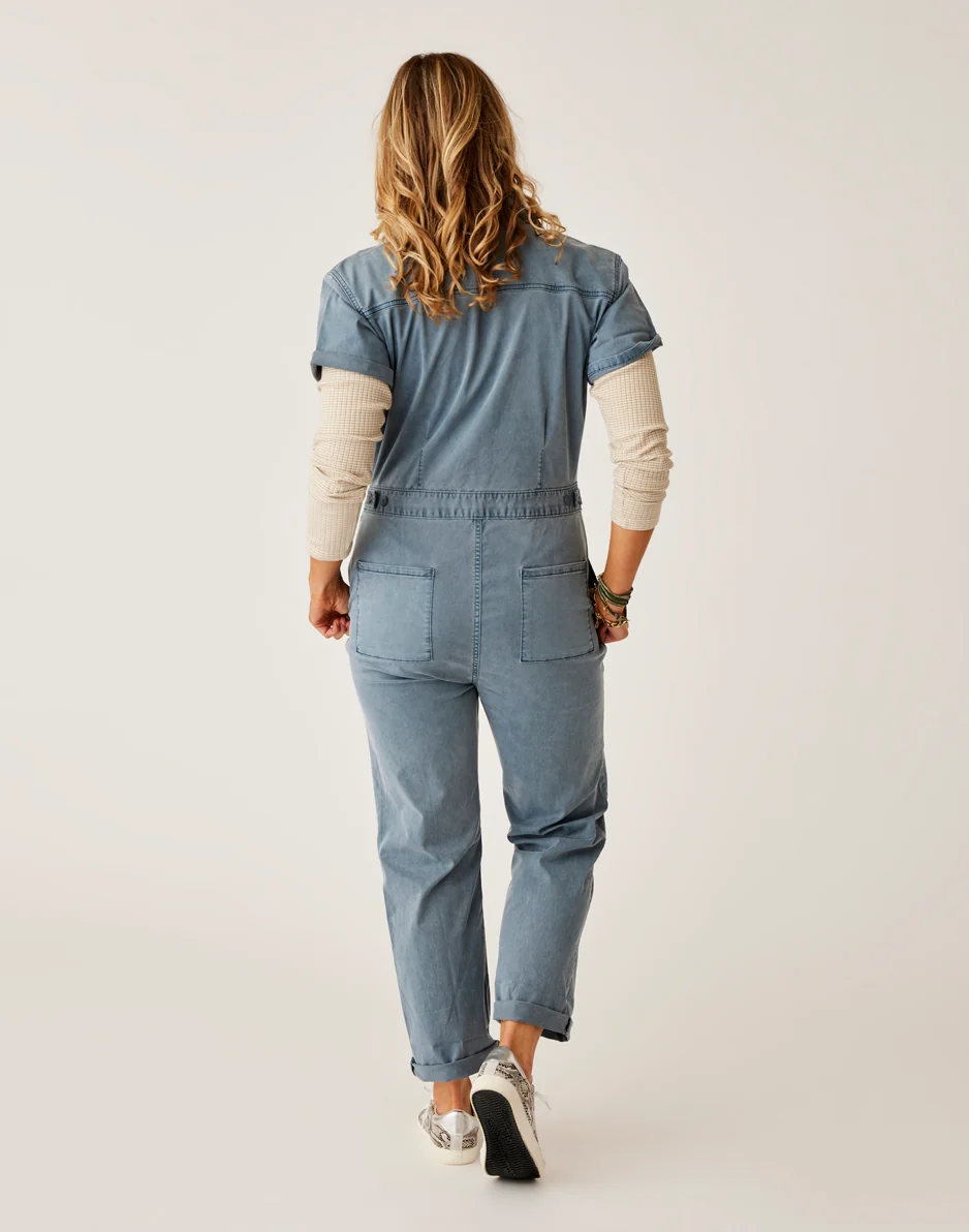 Nyla Twill Jumpsuit: Slate Sunkissed - FINAL SALE - Image 4