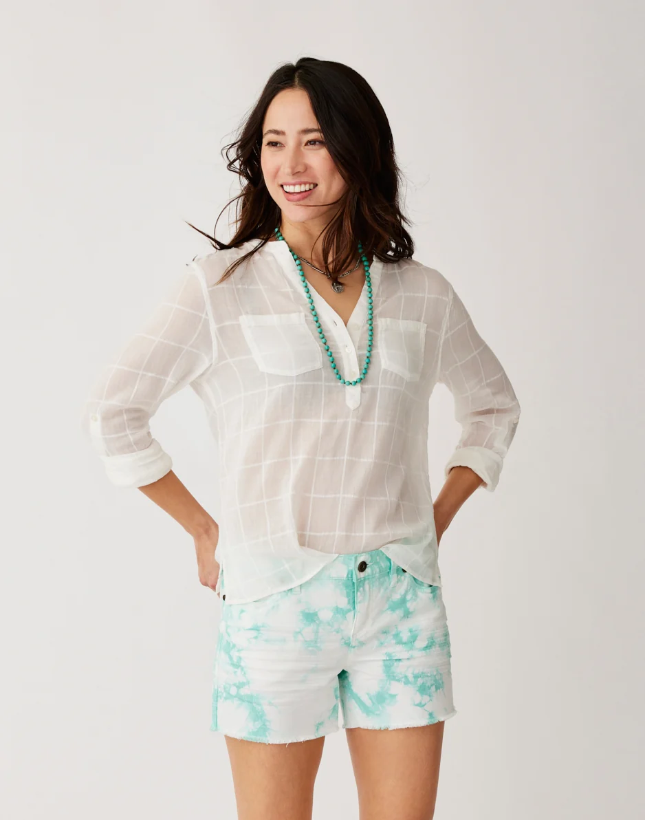 Oahu 4" Twill Short: Sea Glass Tie Dye - FINAL SALE - Image 2