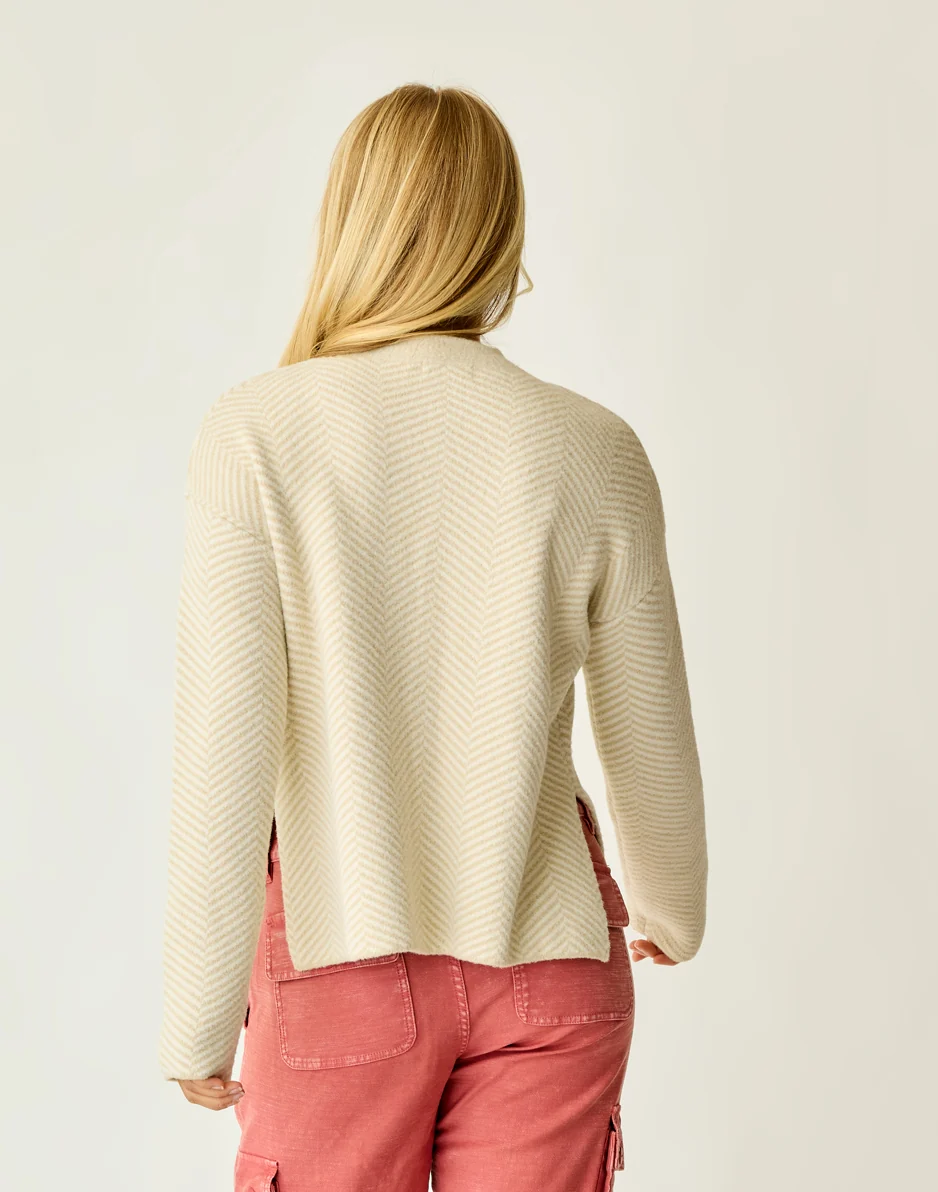 Olivia Plush Sweater: Cement Herringbone - Image 3