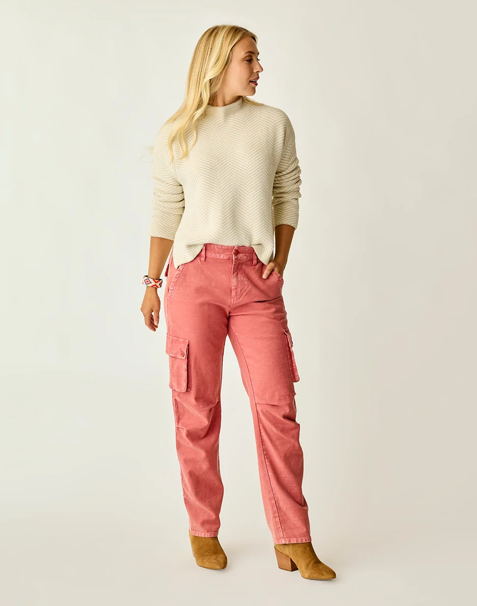 Olivia Plush Sweater: Cement Herringbone - Image 4