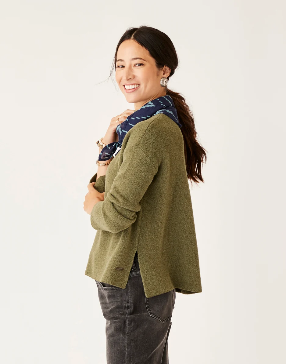 Olivia Plush Sweater: Fir Heather - Image 3