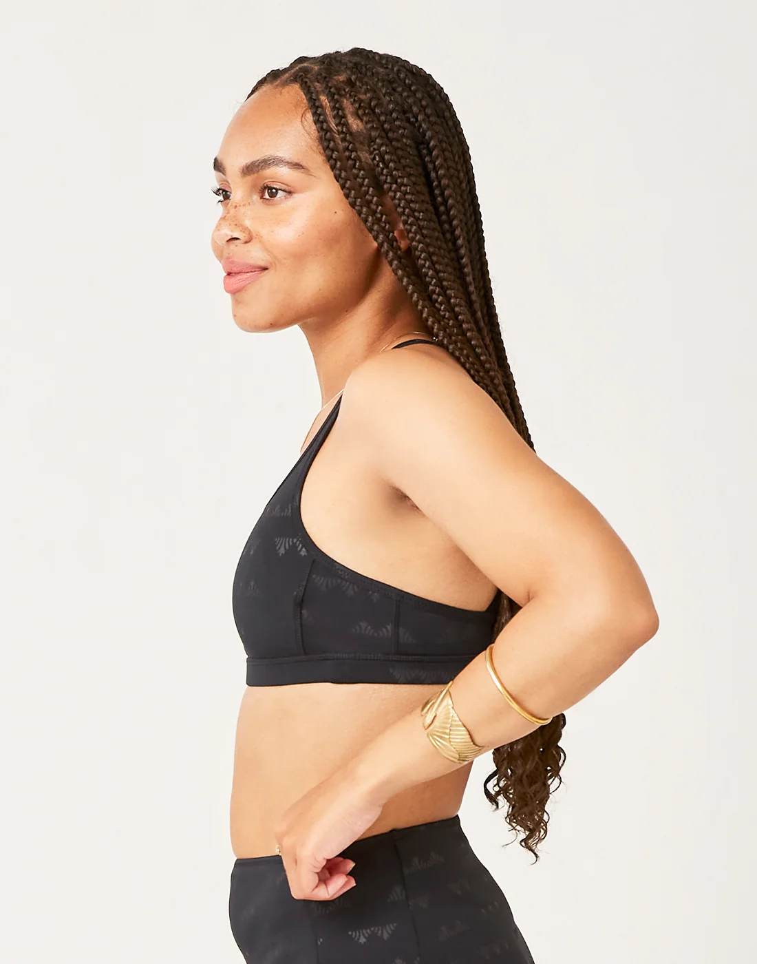 Palisades Top: Black Cascade Embossed - FINAL SALE - Image 2