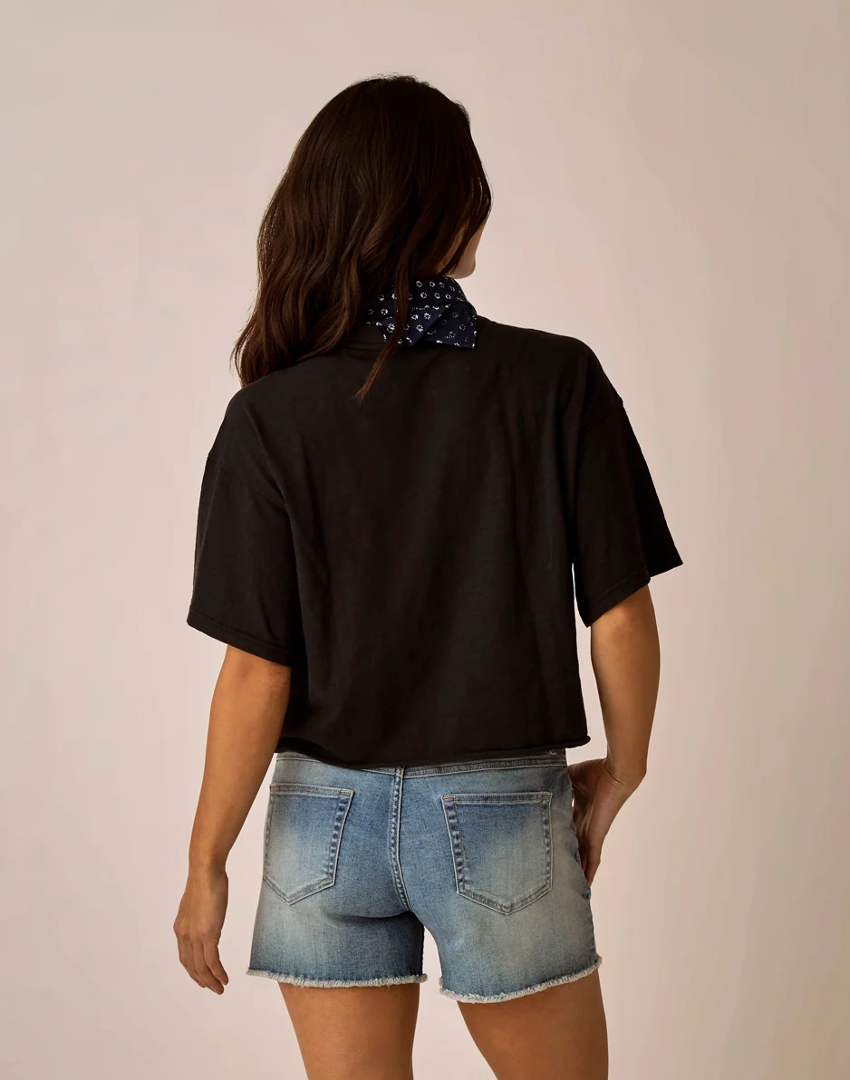 Parker Graphic Tee: Black Grid - Image 3