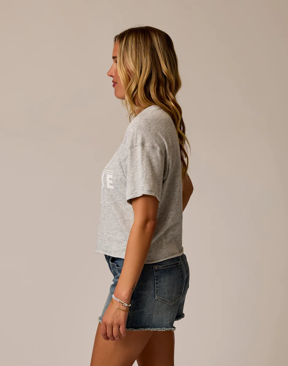 Parker Graphic Tee: Heather Grey Carve - Image 2