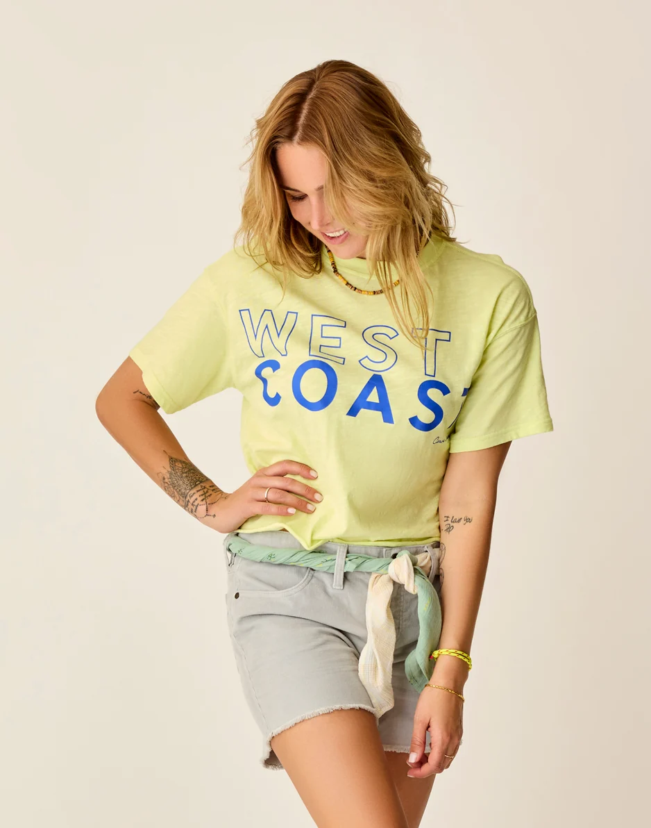 Parker Graphic Tee: Limeade West - FINAL SALE