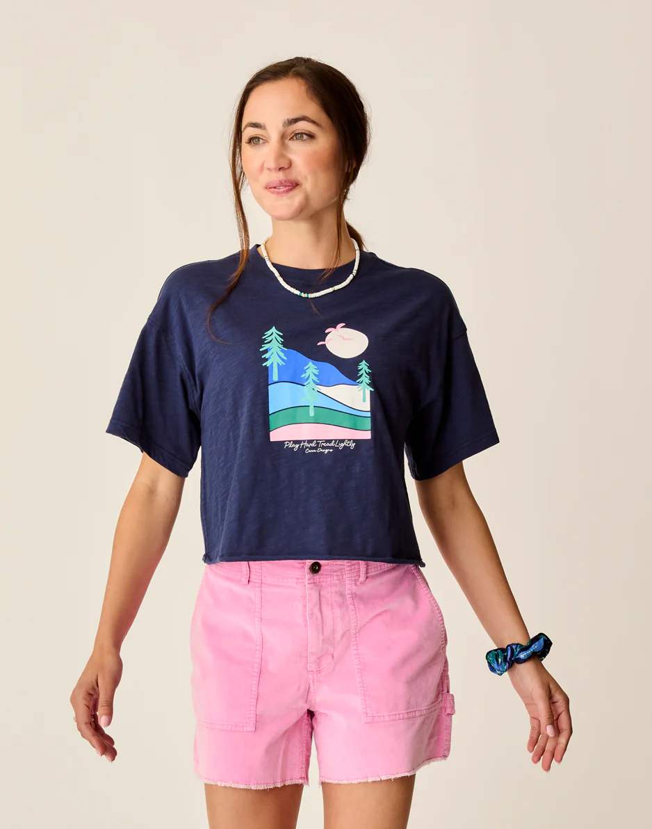 Parker Graphic Tee: Navy Scenic - FINAL SALE