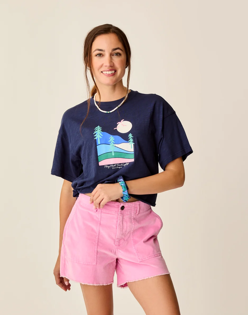 Parker Graphic Tee: Navy Scenic - FINAL SALE - Image 2