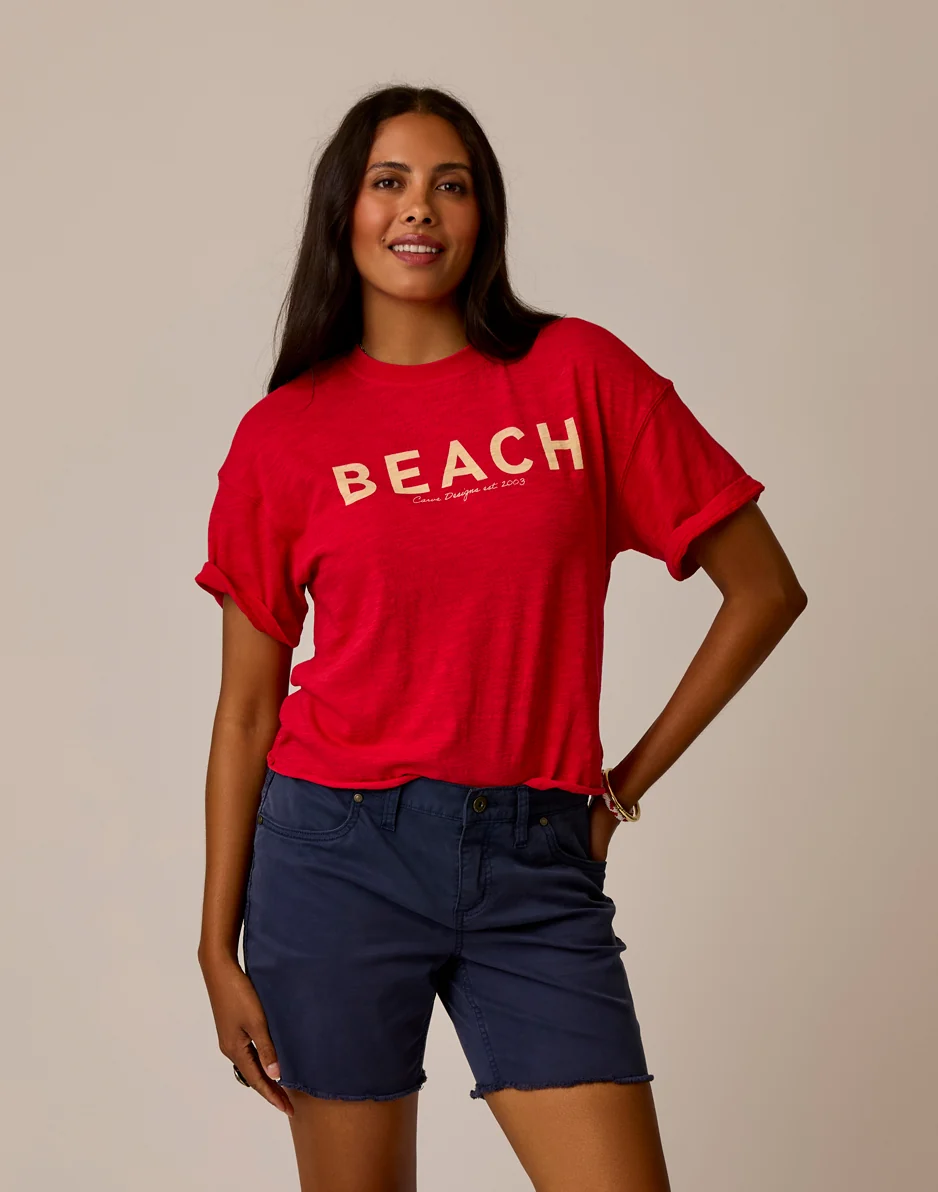 Parker Graphic Tee: Scarlet Beach