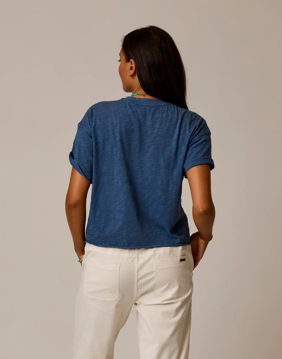 Parker Graphic Tee: Vintage Blue Canopy - Image 4
