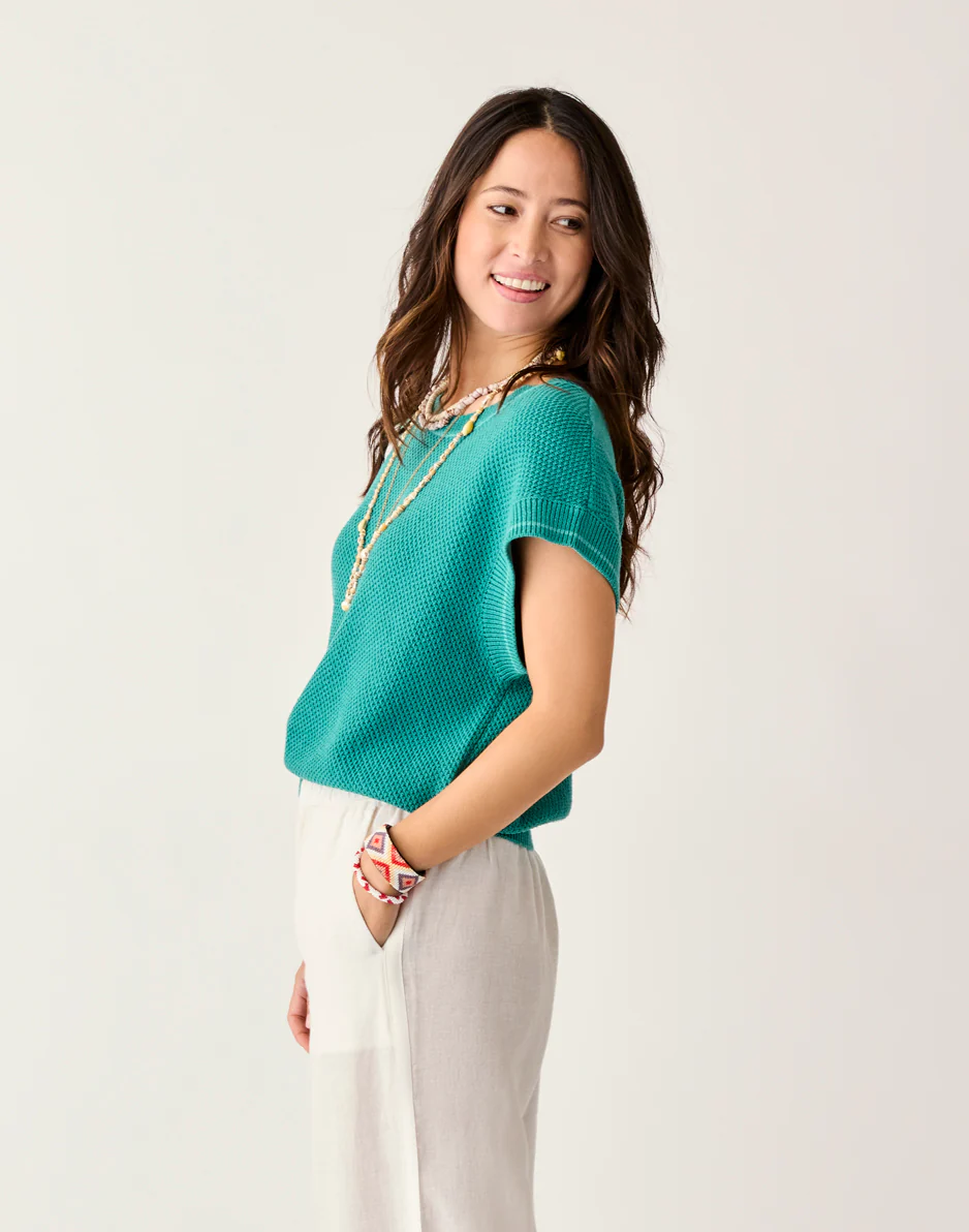Phoebe Sweater Top: Jade - FINAL SALE - Image 2