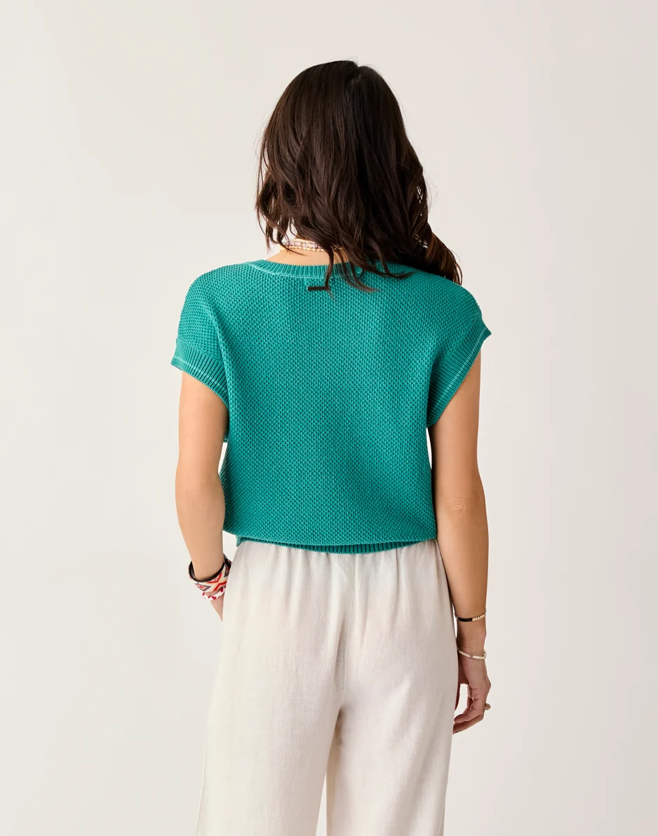 Phoebe Sweater Top: Jade - FINAL SALE - Image 3