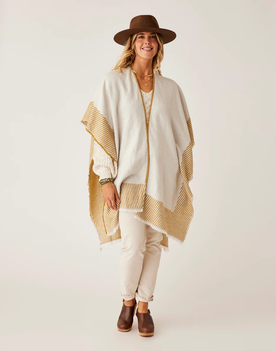 Playa Reversible Poncho: Wood - FINAL SALE - Image 3