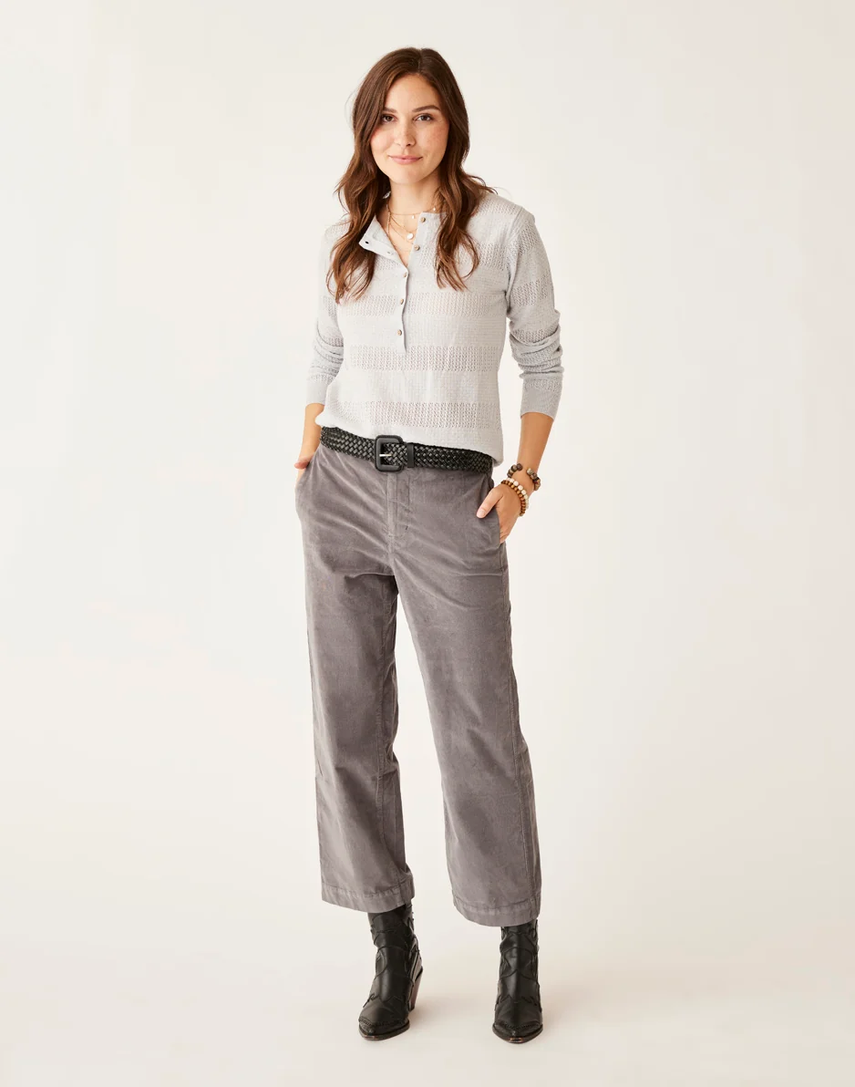 Rex Wide Leg: Pewter - FINAL SALE