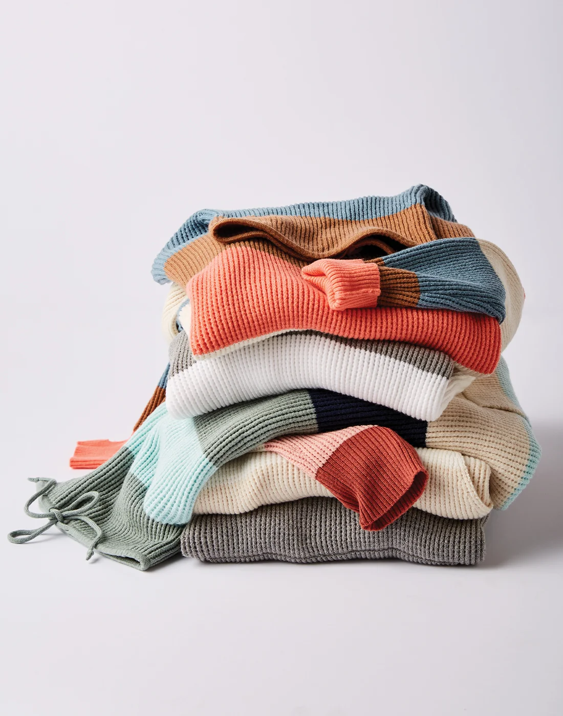 Rockvale Sweater: Coral Bold Stripe - FINAL SALE - Image 2