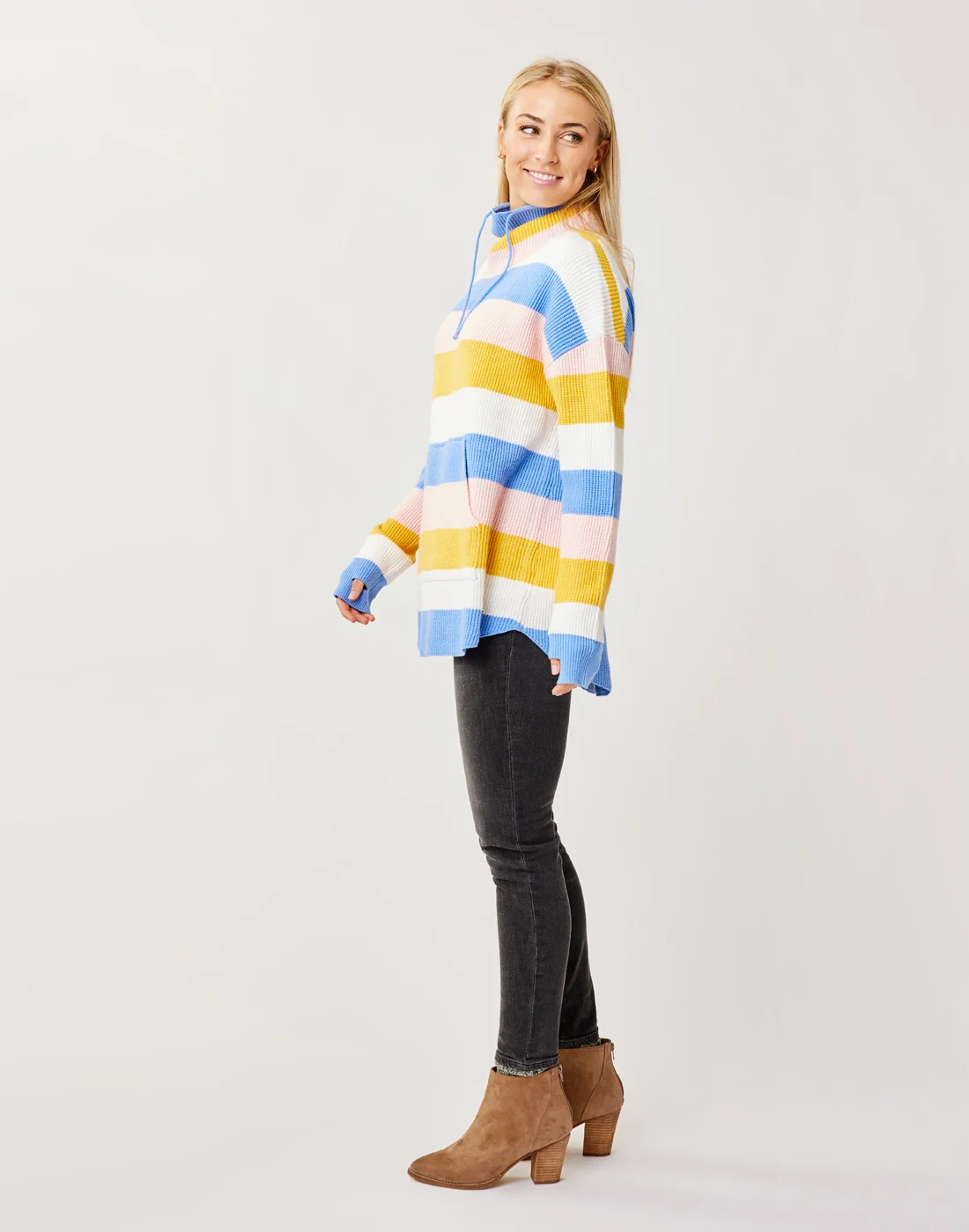 Rockvale Sweater: Sunshine Rugby Stripe - Image 2