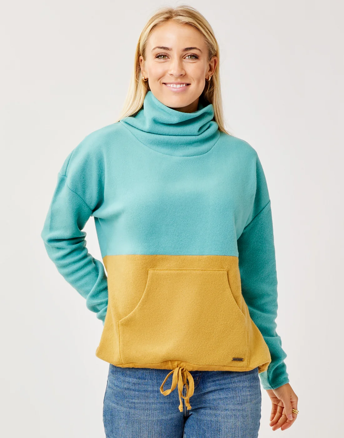 Rowayton Colorblock Cowl: Wave w. Wood - Image 2