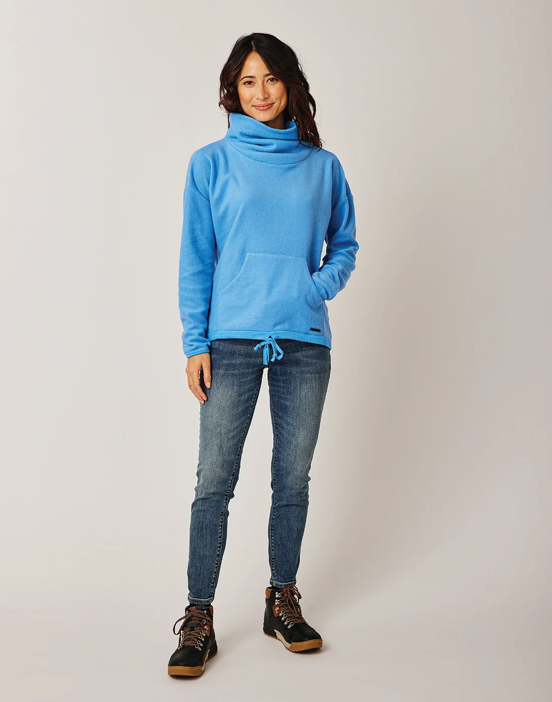 Rowayton Cowl Neck: Bluebay - FINAL SALE