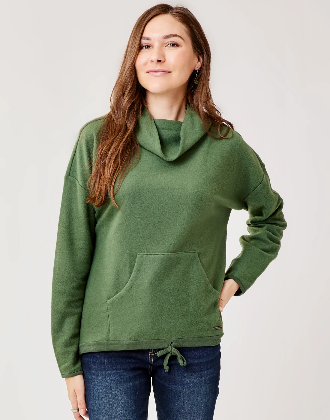Rowayton Cowl Neck: Cilantro