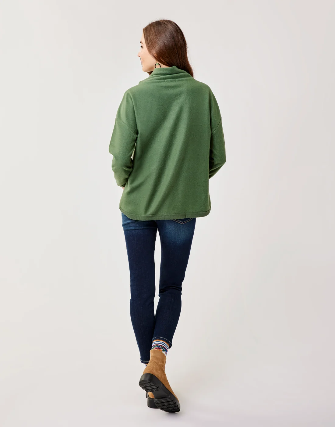 Rowayton Cowl Neck: Cilantro - Image 4