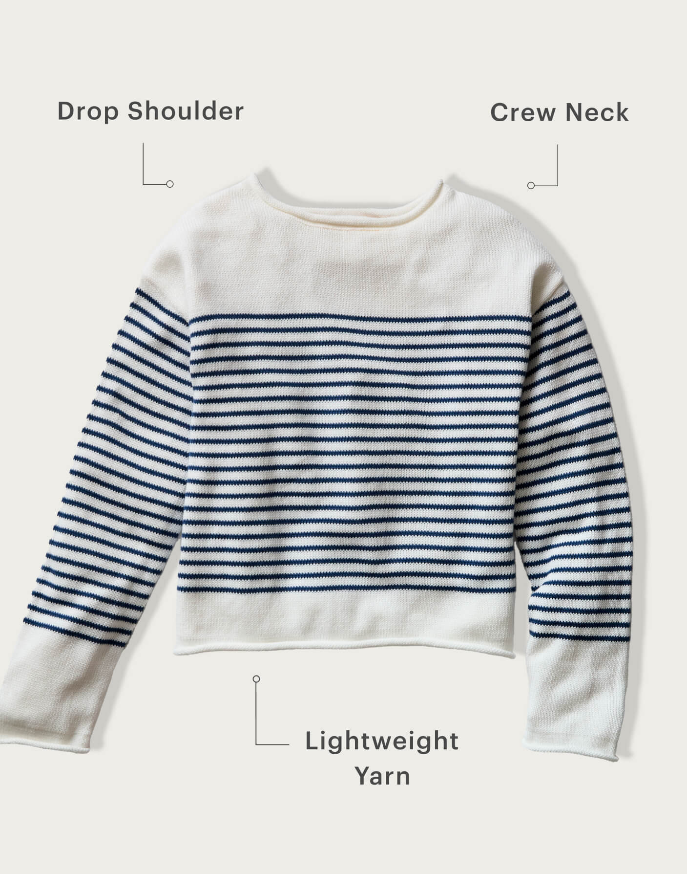 Rue Sweater: Vintage Blue Stripe - Image 5