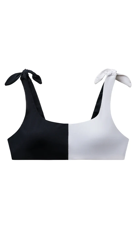Sandhaven Colorblock Top: Black/White - FINAL SALE - Image 4