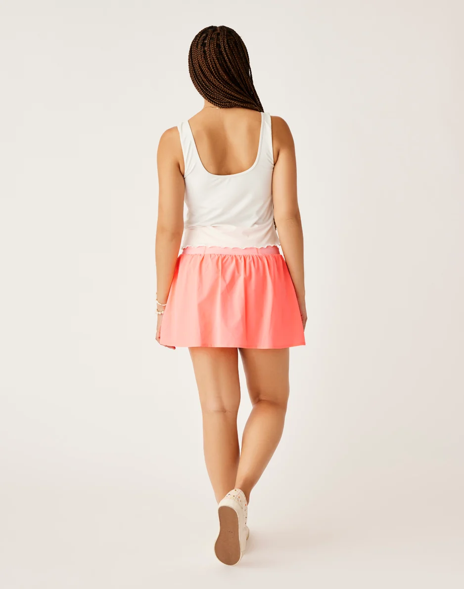 Sasha Balsa Skort: Electric Coral - FINAL SALE - Image 2