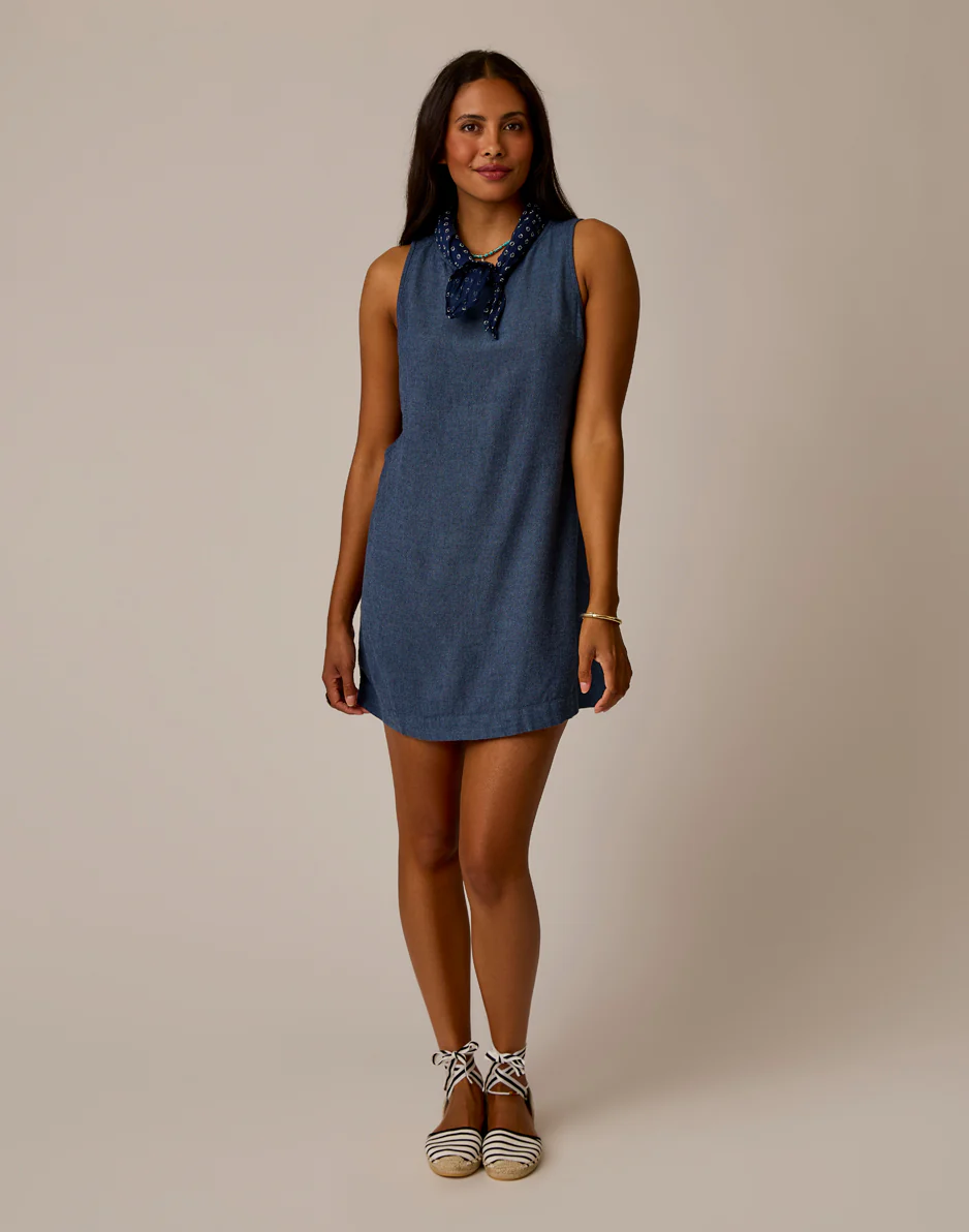 Scottie Linen Dress: Captain Chambray - Image 4