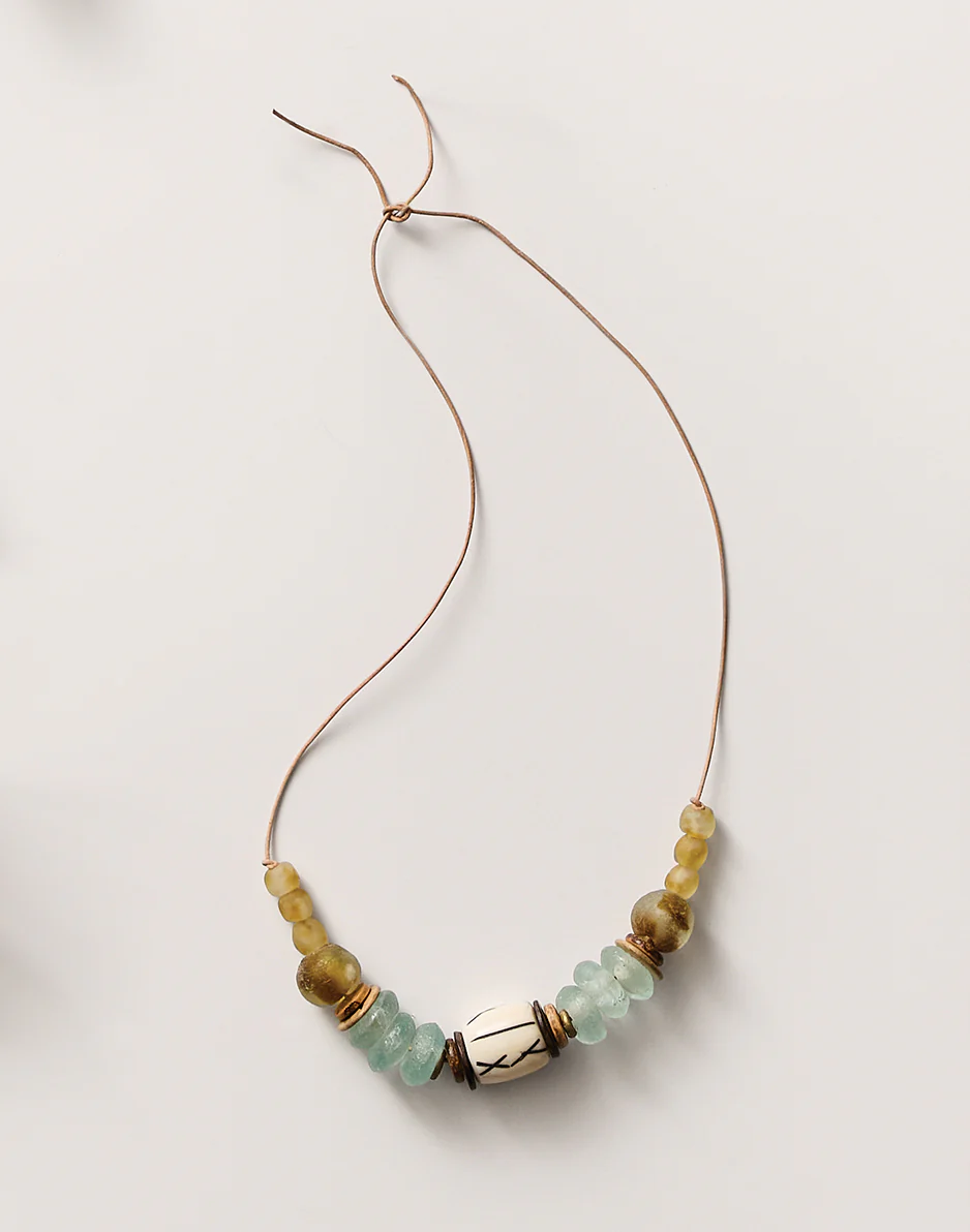Sea Glass Chunky Necklace: Multi