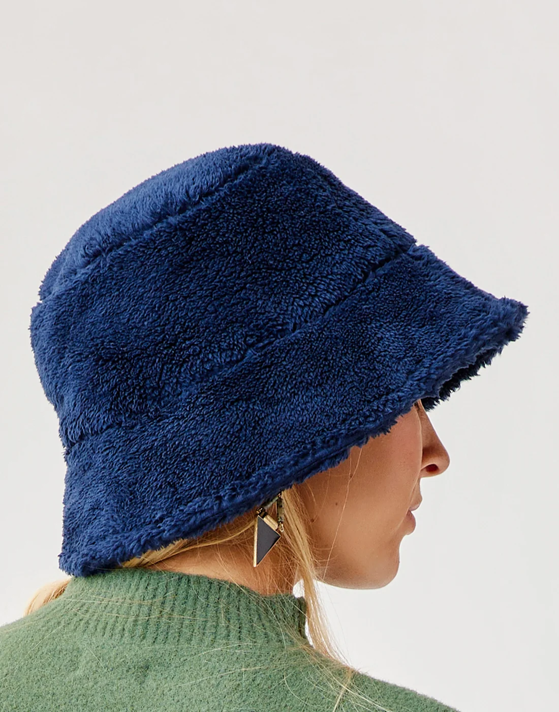 Sherpa Bucket Hat: Navy - FINAL SALE - Image 4