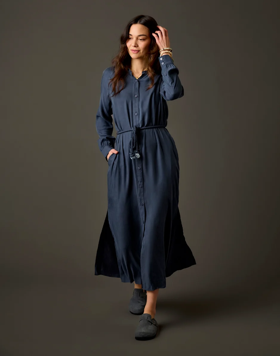 Solana Kindsilk Dress: Washed Charcoal - Image 4