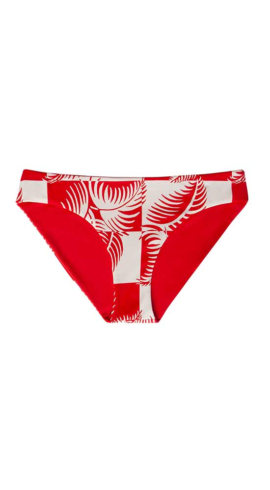 St. Barth Reversible Bottom: Checkered Palm/Hot Red - FINAL SALE - Image 7