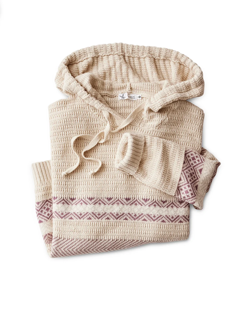 Stowe Hooded Fairisle Sweater : Birch - Image 6