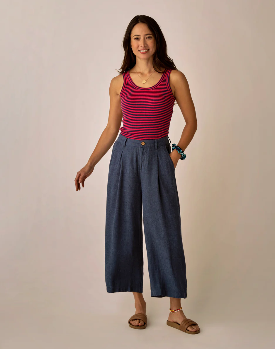 Suki Linen Pant: Captain Chambray - Image 2