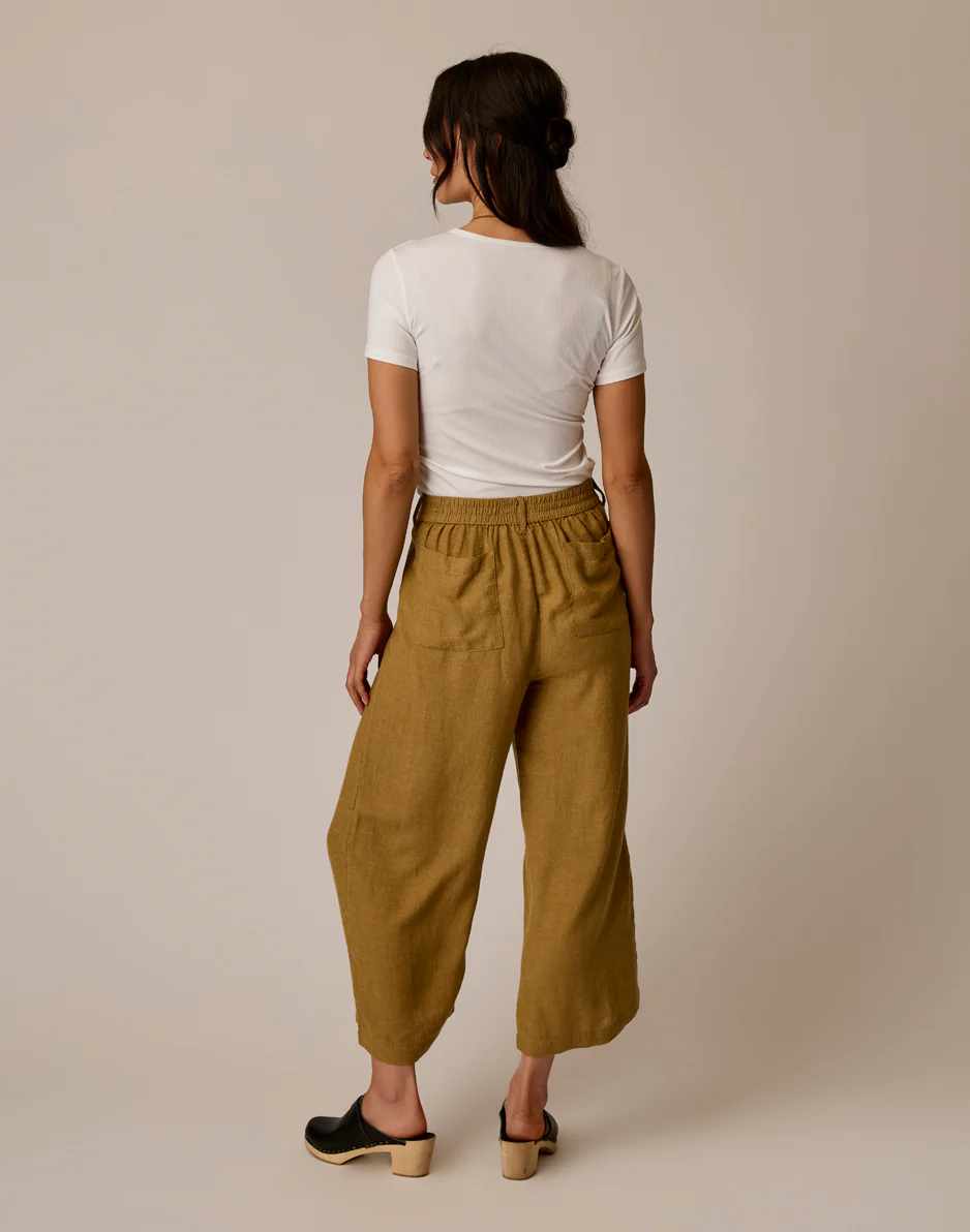 Suki Linen Pant: Golden Chambray - Image 3