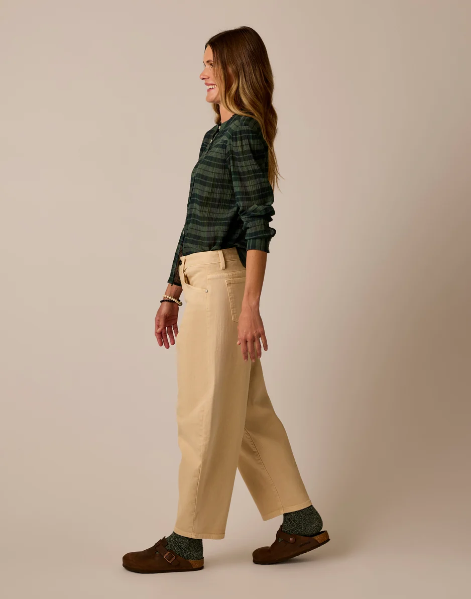 Tatum Gauze Top: Laurel Plaid - Image 5