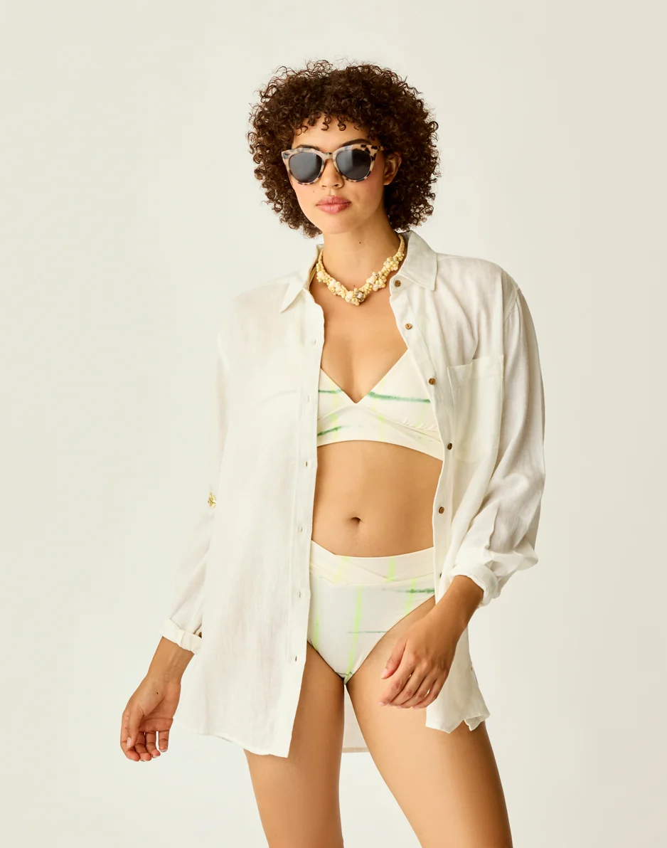 Taylor Linen Tunic: Cloud Chambray - Image 3
