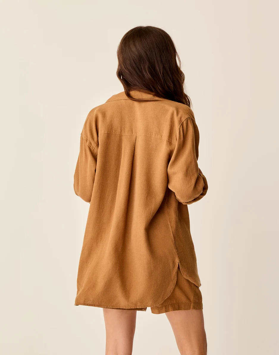 Taylor Linen Tunic: Rum Chambray - FINAL SALE - Image 4