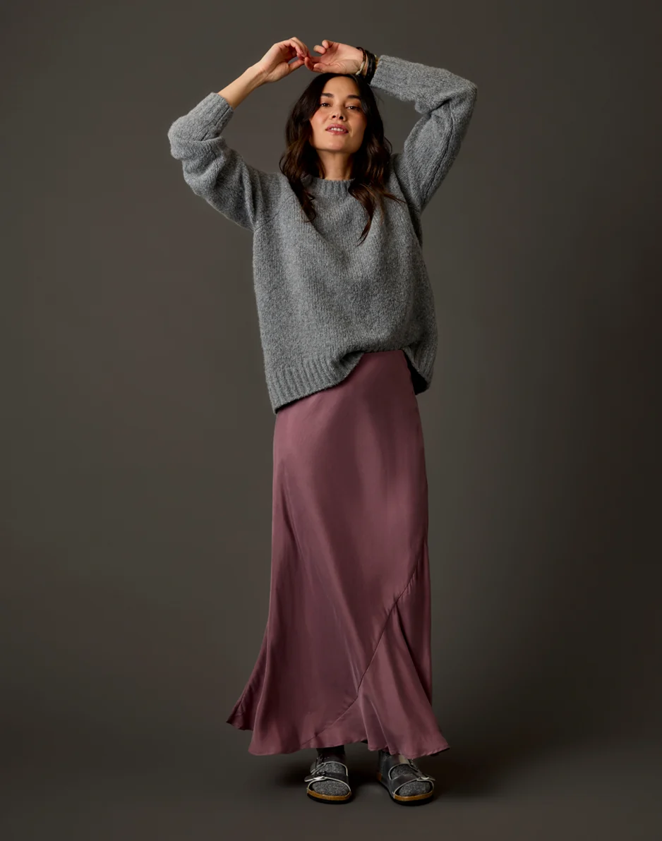 Tess Kindsilk Skirt: Rose Taupe - Image 7