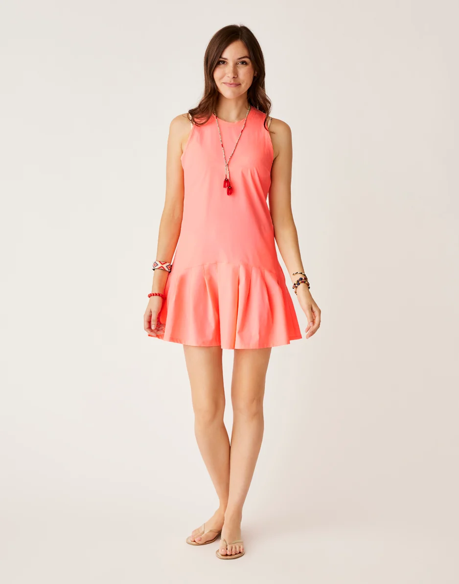 Venture Balsa Dress: Electric Coral - FINAL SALE