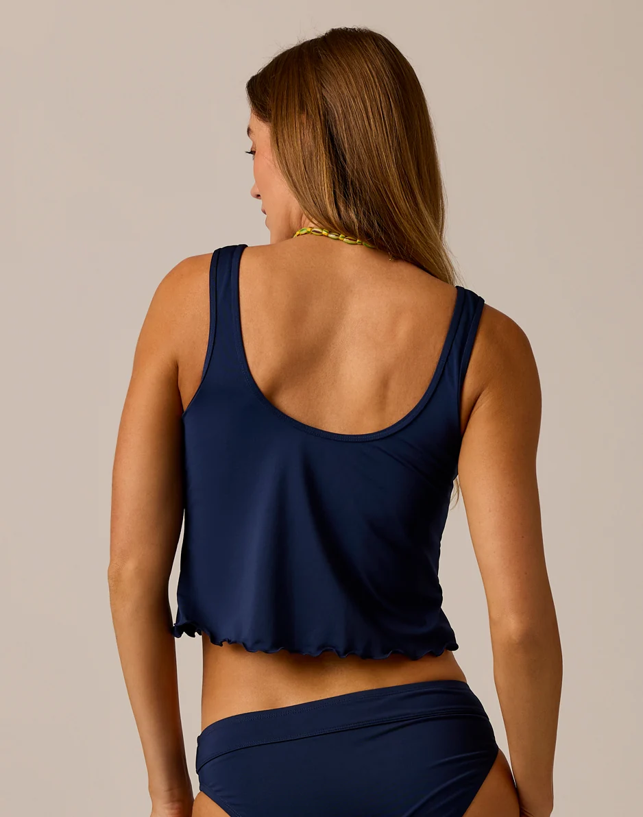 Vida Notchneck Tankini: Navy - Image 3