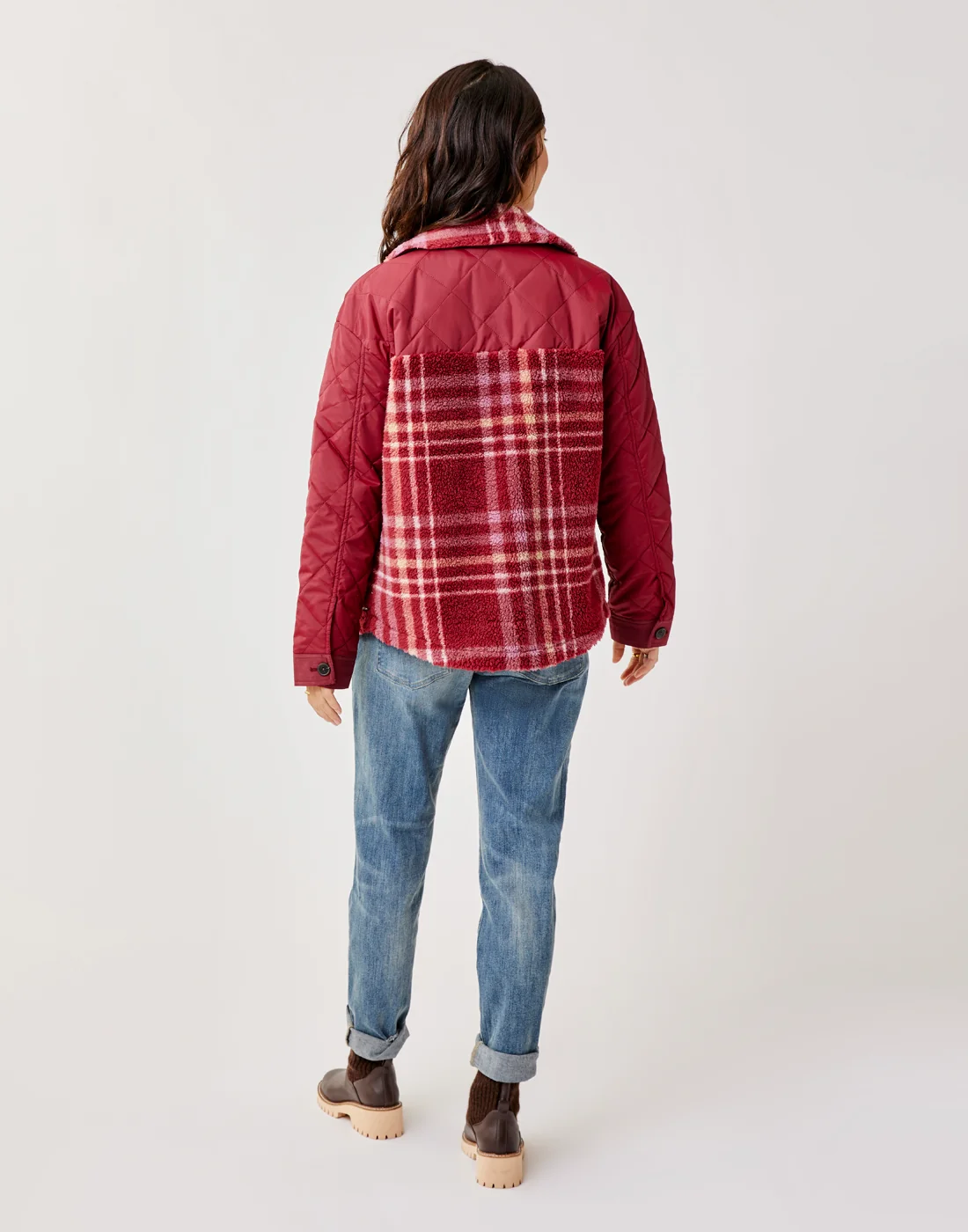 Vineyard Shacket: Brick Plaid - Image 5
