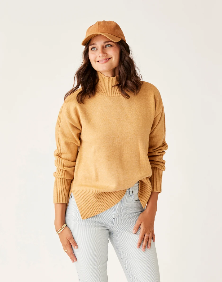 Woodward Sweater: Camel Heather - Image 2
