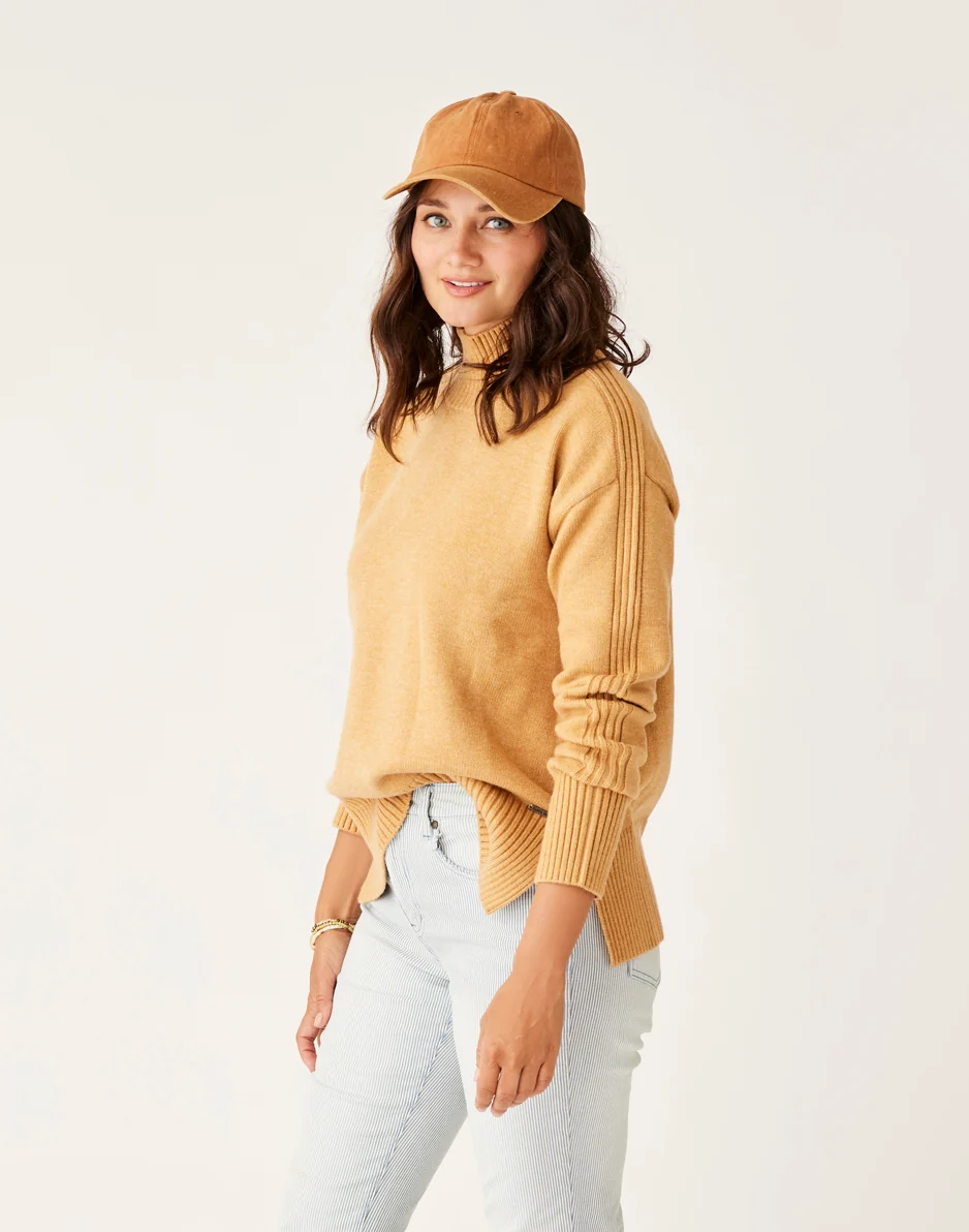 Woodward Sweater: Camel Heather - Image 3