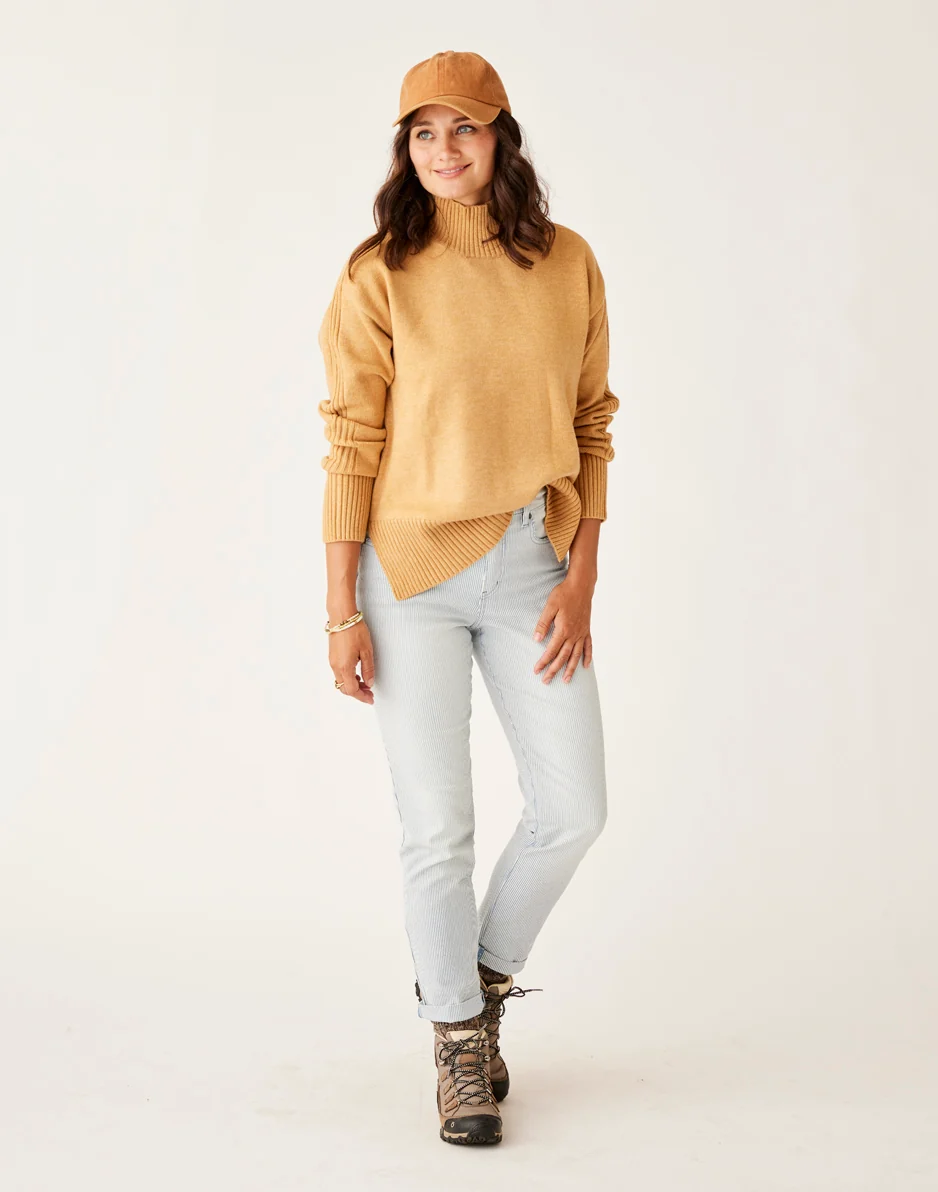 Woodward Sweater: Camel Heather - Image 6