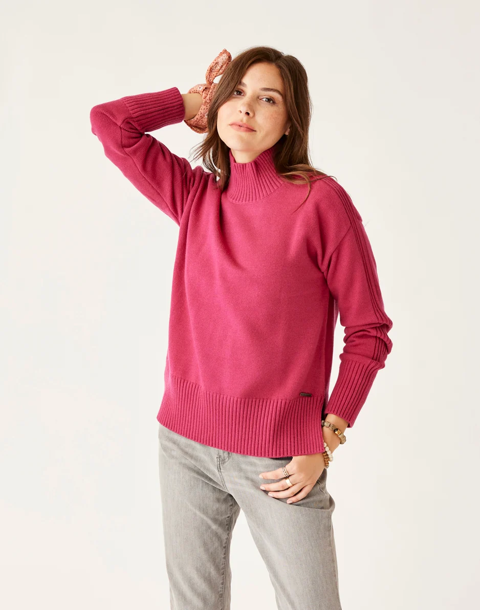 Woodward Sweater: Raspberry - FINAL SALE - Image 2